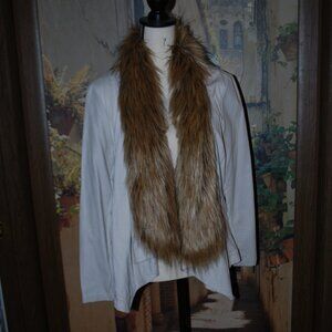 INC Faux Leather Jacket w/Detachable Fur Collar - XL
